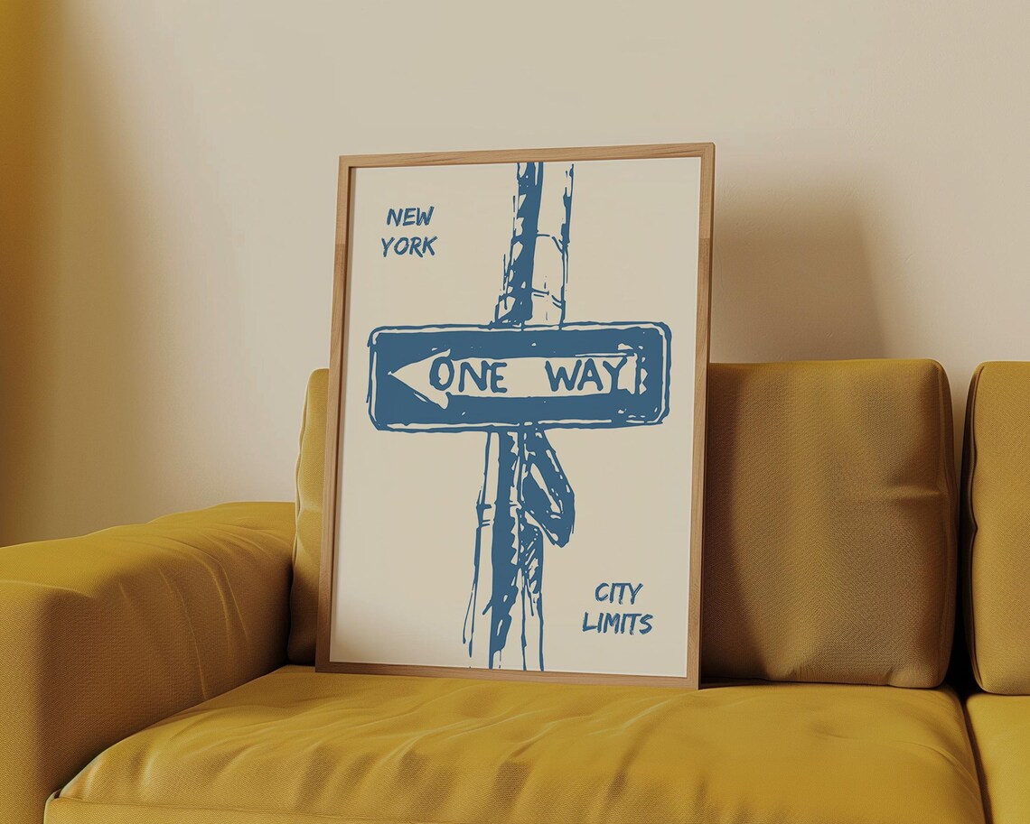 New York One Way Poster, Minimalist NYC Travel Poster - Image 5