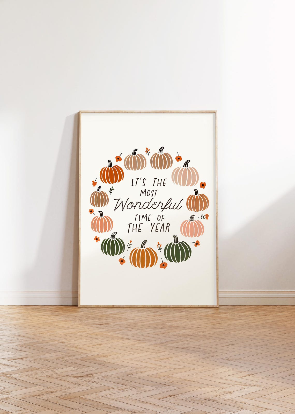 Its the Most Wonderful Time of the Year Pumpkin Wreath Poster - Image 2