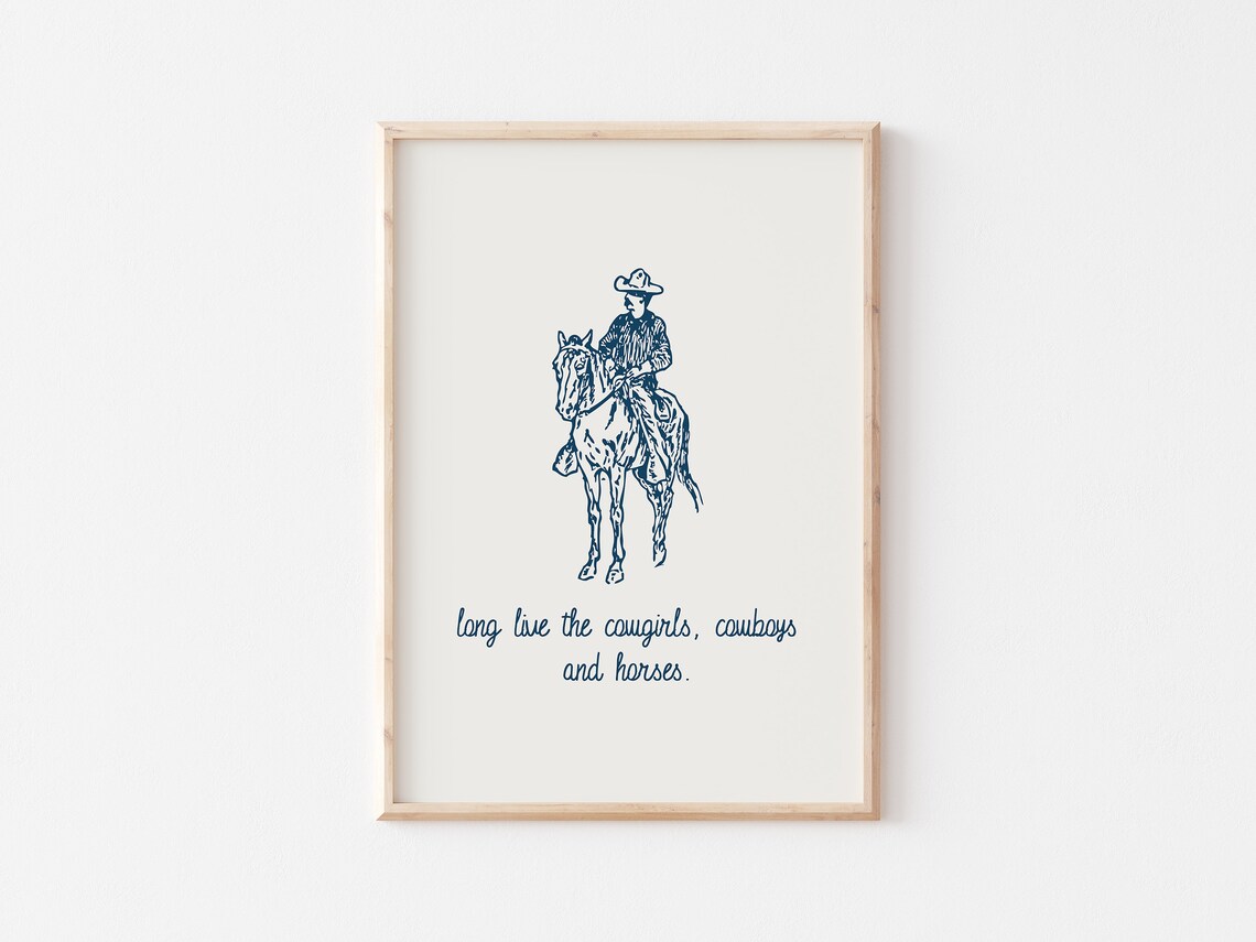 Long Live The Cowgirls Cowboys And Horses Western Ranch Print - Image 2