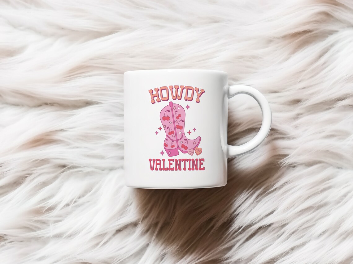 Howdy Valentine Print Trendy Valentines Day Art Western Valentine Png Retro Valentines Sublimation Cowboy Valentines Cowgirl - Image 2