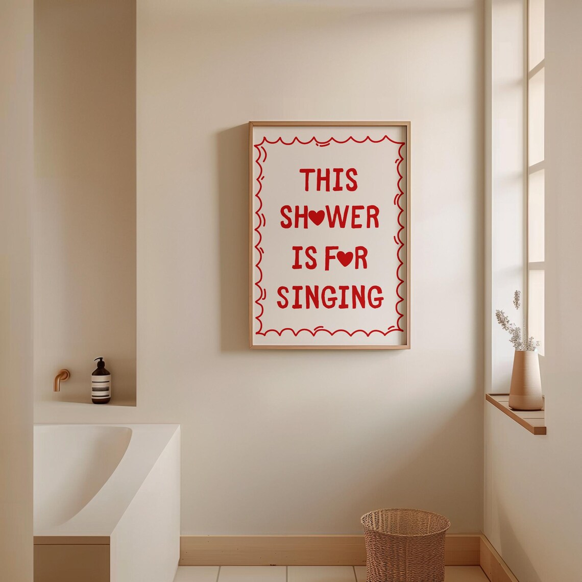 This Shower Is For Singing Funny Bathroom Wall Art - Image 5