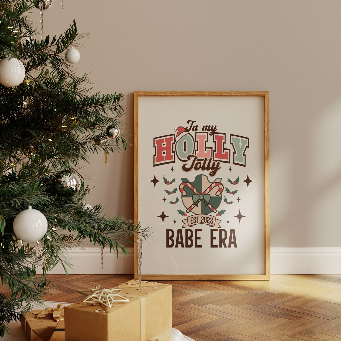 In My Holly Jolly Babe Era Print Retro Christmas Print Christmas Season Print Christmas Decor Festive Holiday Print Trendy Christmas - Image 3