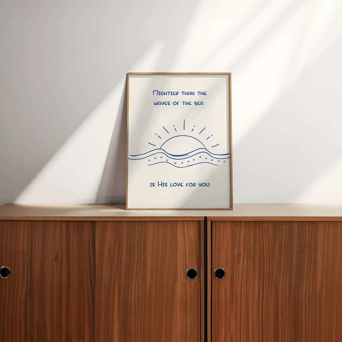 Mightier Than The Waves Christian Scripture Bible Verse Poster - Image 5
