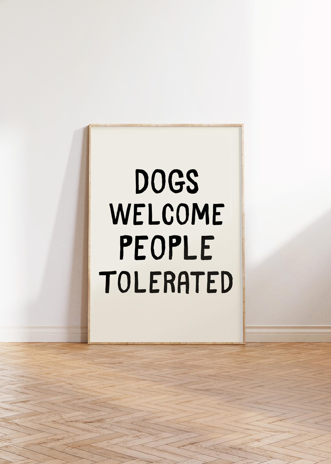 Dogs Welcome People Tolerated Poster Funny Dog Poster Cute Dorm Room Decor Retro Aesthetic Art Prints Quirky Home Decor Dog Owner Gifts - Image 3