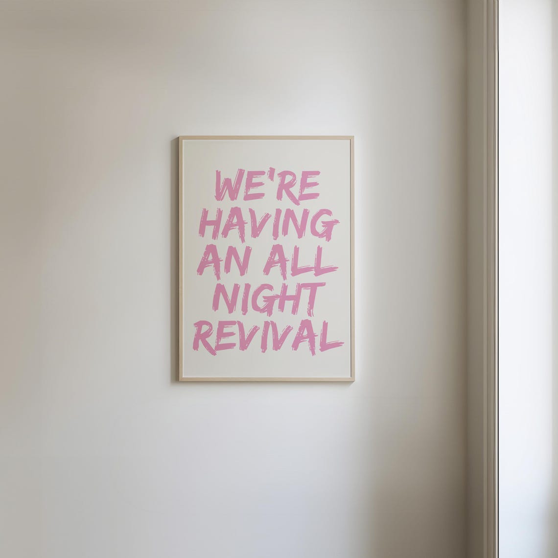 All Night Revival Wall Art Modern Cowgirl Prints Cowgirl Coastal Pink Western Wall Art Trendy College Apartment Decor - Image 3