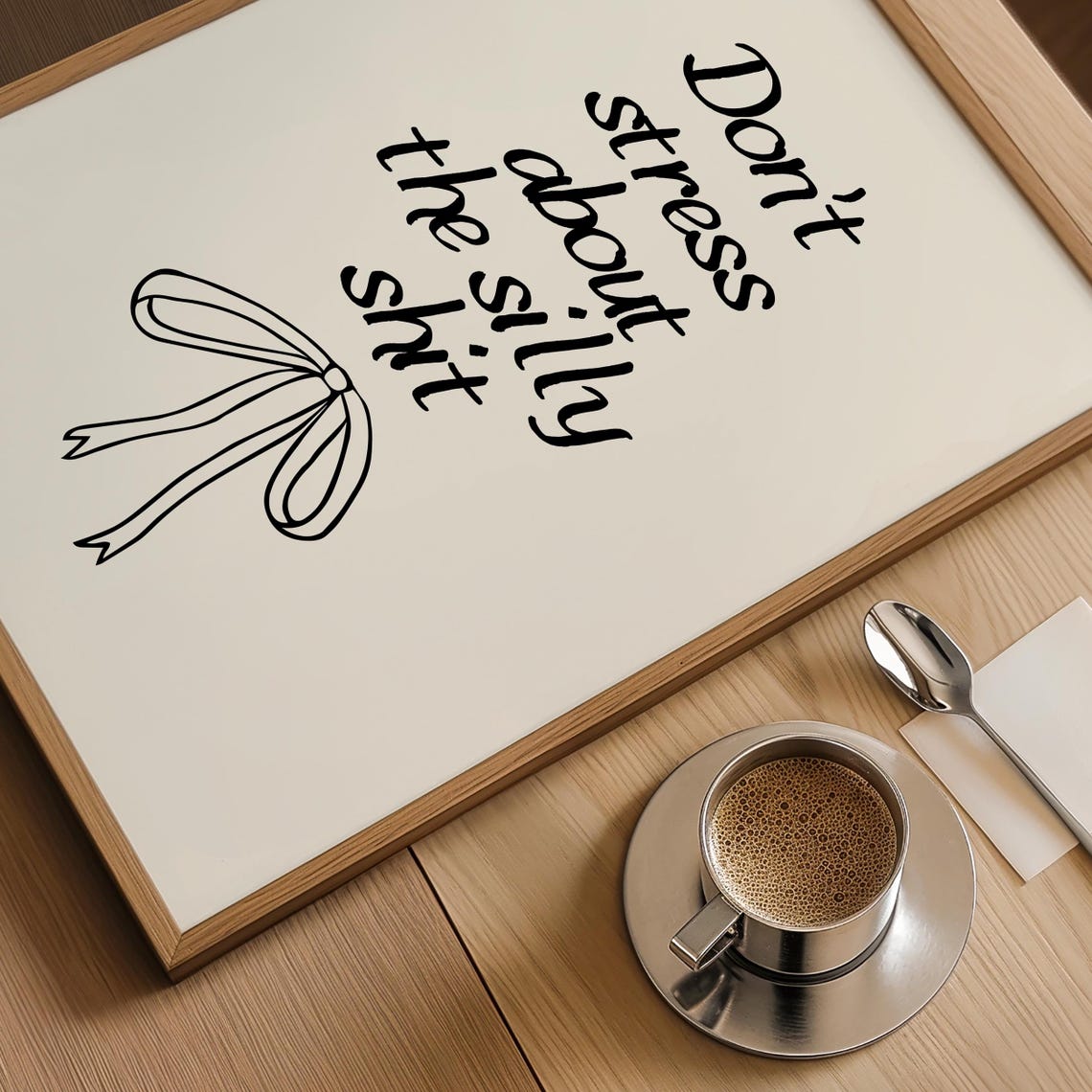 Dont Stress About The Silly Sht Inspirational Prints Trendy Wall Art Prints Cute Above Bed Decor Quirky Home Decor - Image 4