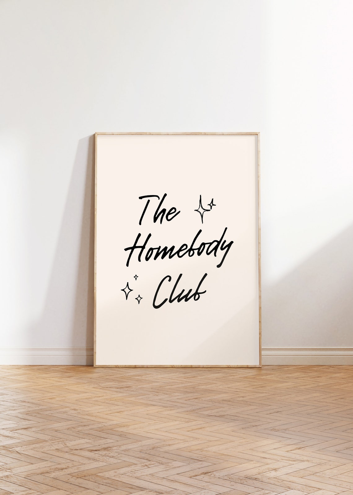 The Homebody Club Handwritten Script Quote Portrait Wall Poster - Image 2