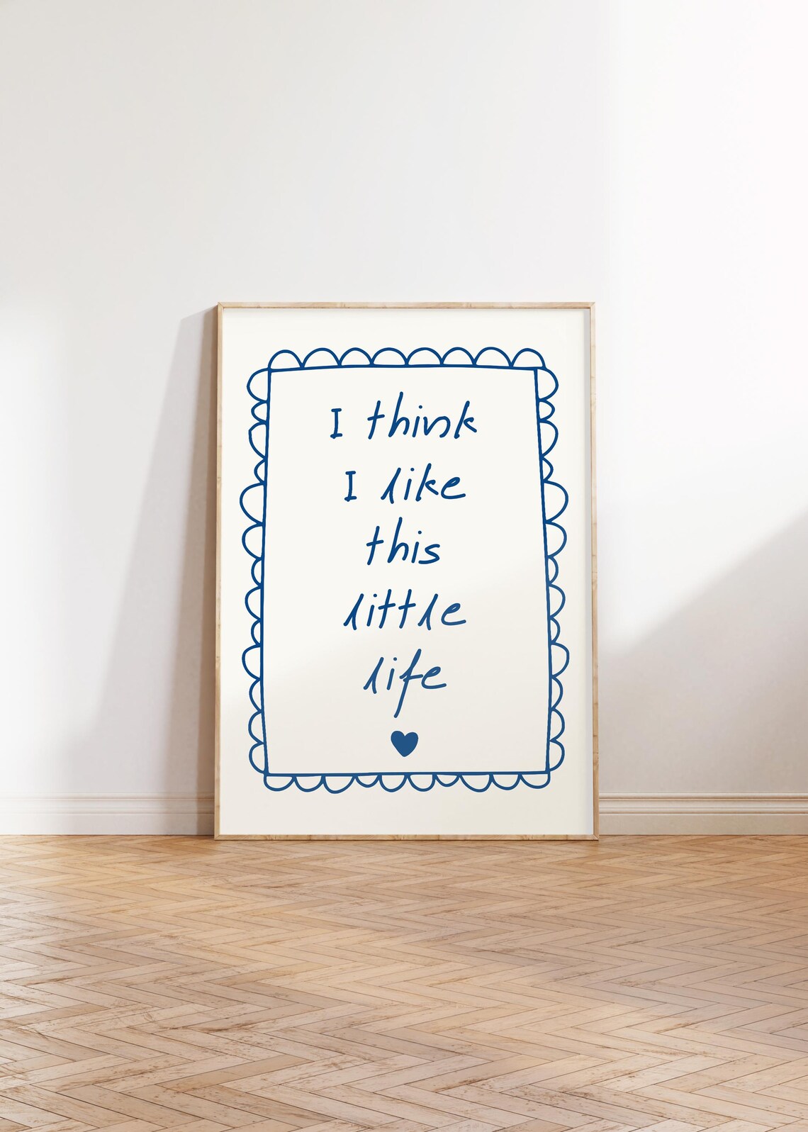 I Think I Like This Little Life Quote Print, Retro - Image 2