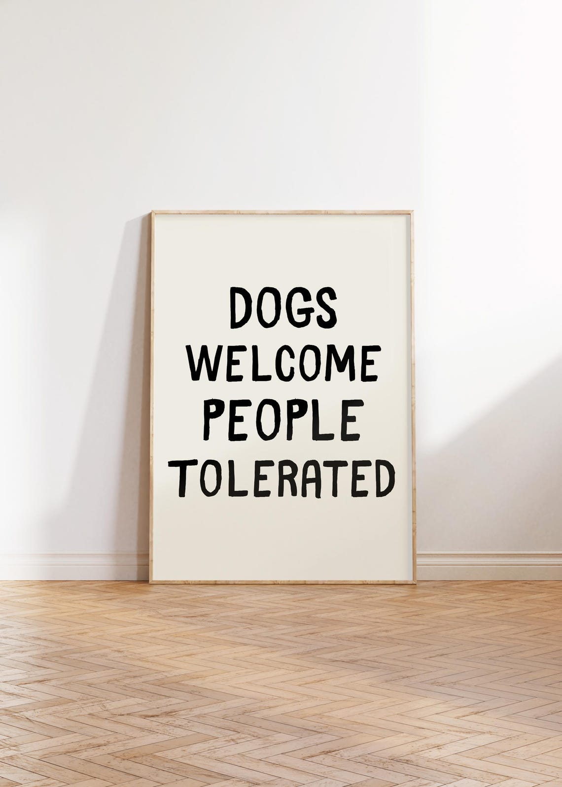 Dogs Welcome People Tolerated Retro Art Print Funny Dog Poster Trendy Living Room Wall Art Dog Owner Gifts - Image 3