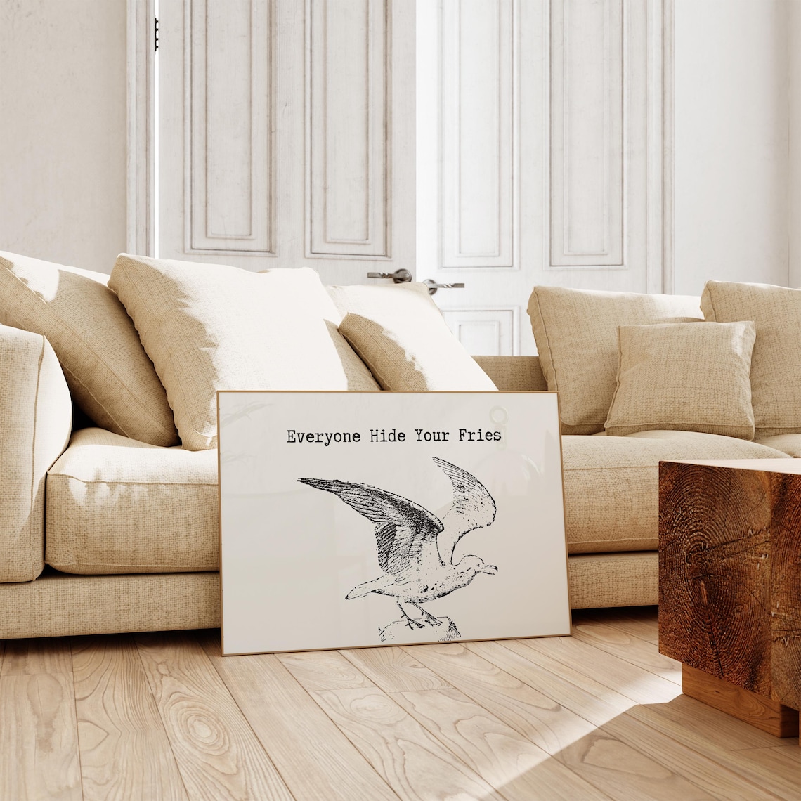 Vintage Seagull Print, Retro Coastal Wall Art - Image 4
