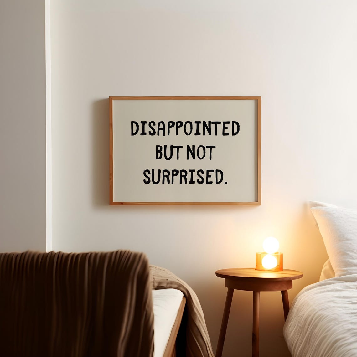 Disappointed But Not Surprised Sarcastic Portrait Quote Poster - Image 3