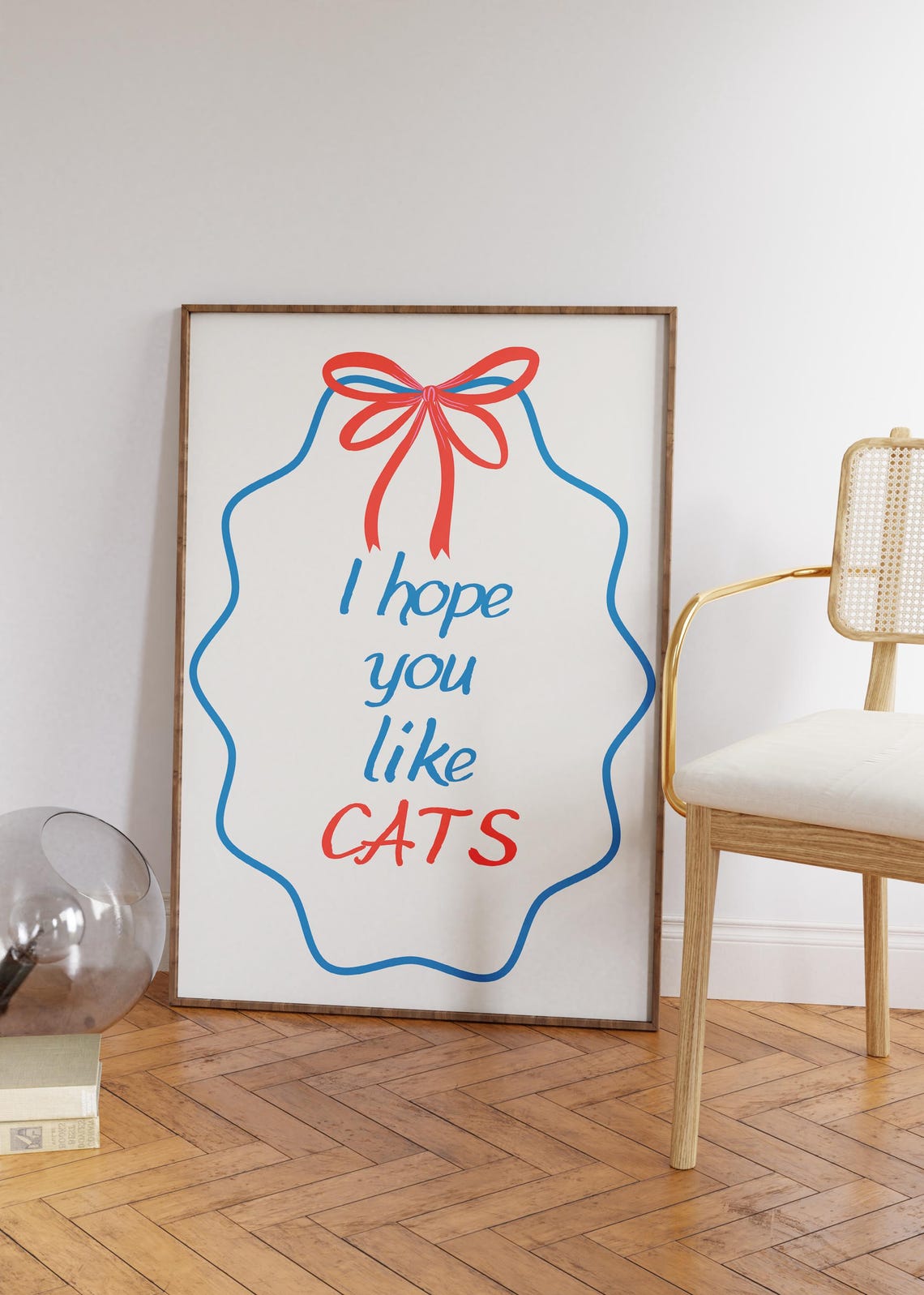 I Hope You Like Cats Cat Mom Art Funny Cat Poster Cool Apartment Art Living Room Cat Lover Poster Cat Owner Art Gifts - Image 5