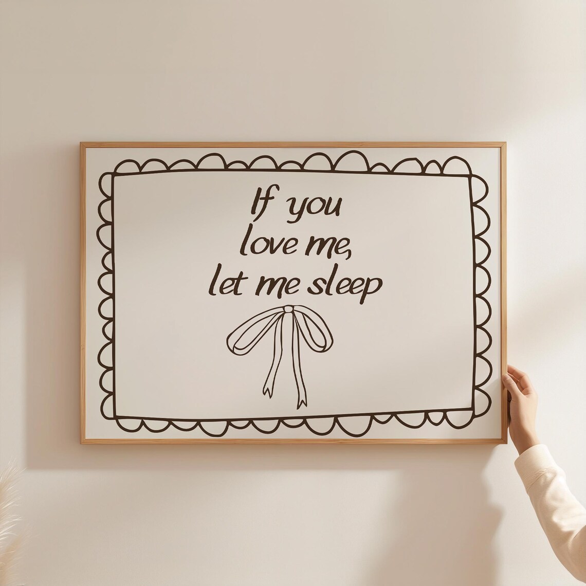 If You Love Me Let Me Sleep Cute Bedroom Wall Art - Image 4