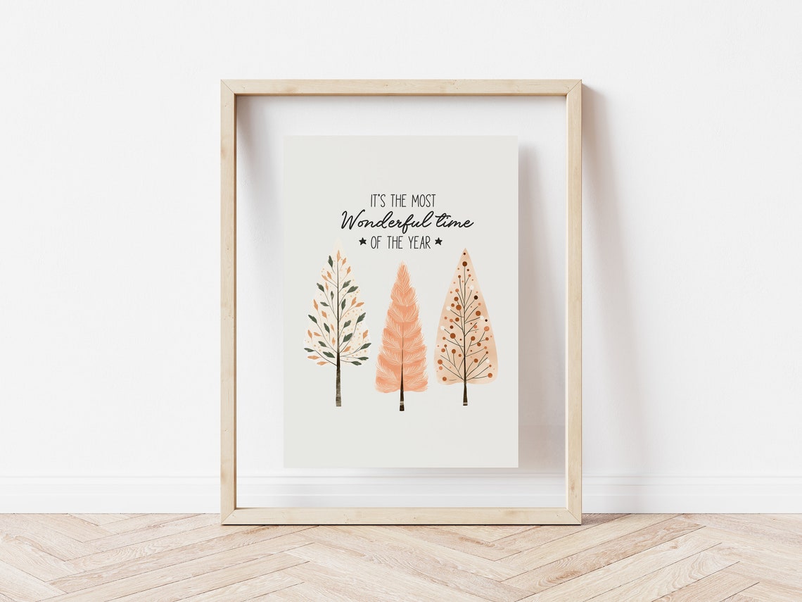 It's The Most Wonderful Time Of The Year Nordic Trees Poster - Image 5