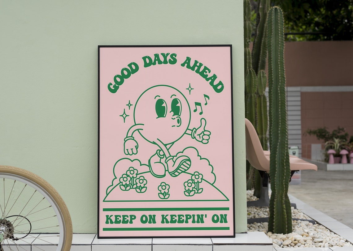 Good Days Groovy Sza Print Positive Affirmation Wall Art Artwork Girly Dorm Room Decor Music Song Illustration - Image 2