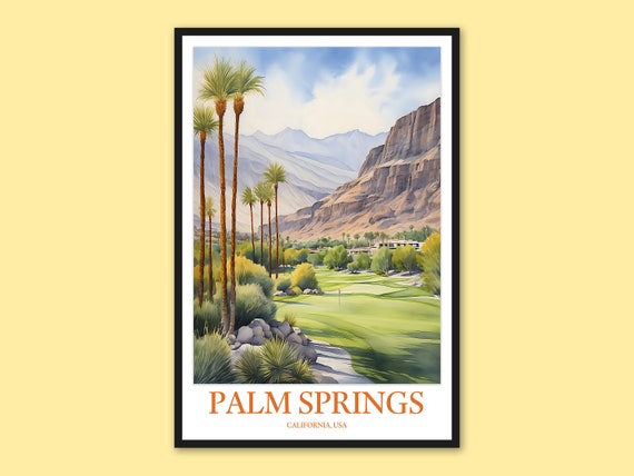 Palm Springs Golf Course Print Travel Wall Art