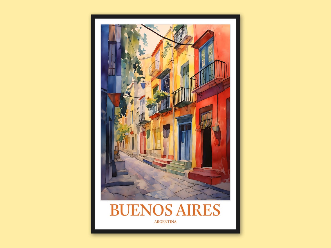 Buenos Aires Travel Print La Boca Argentina Wall Art