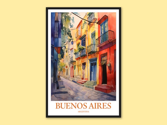 Buenos Aires Travel Print La Boca Argentina Wall Art