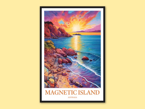 Magnetic Island Travel Poster Australian Wall Art Print