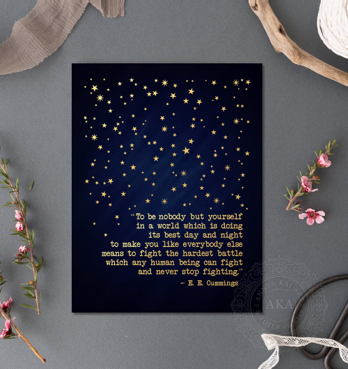 E. E. Cummings Poetry Art Print, Inspirational Decor - Image 4