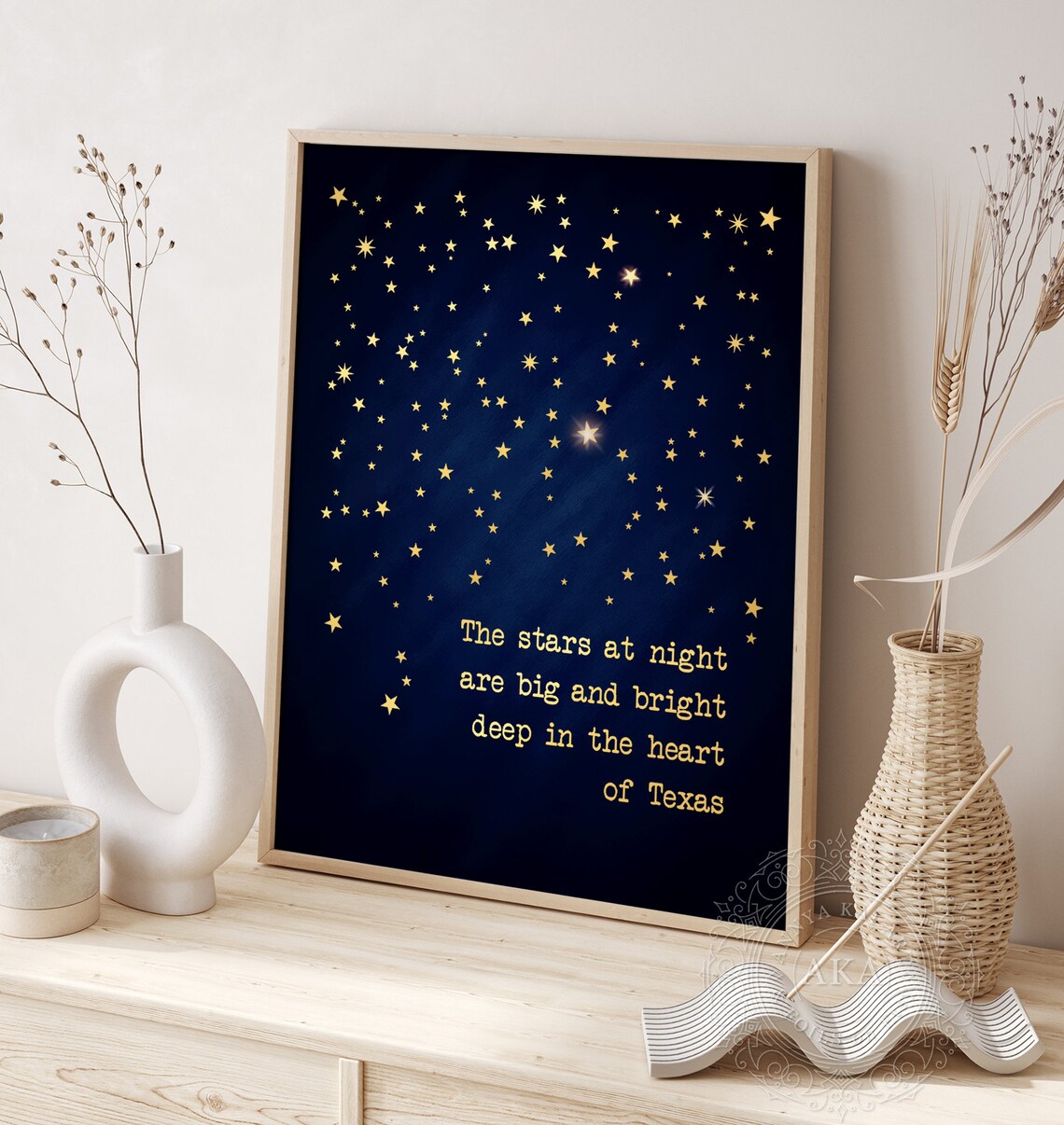 Texas Stars Quote, Deep in the Heart of Texas Art Print - Image 5