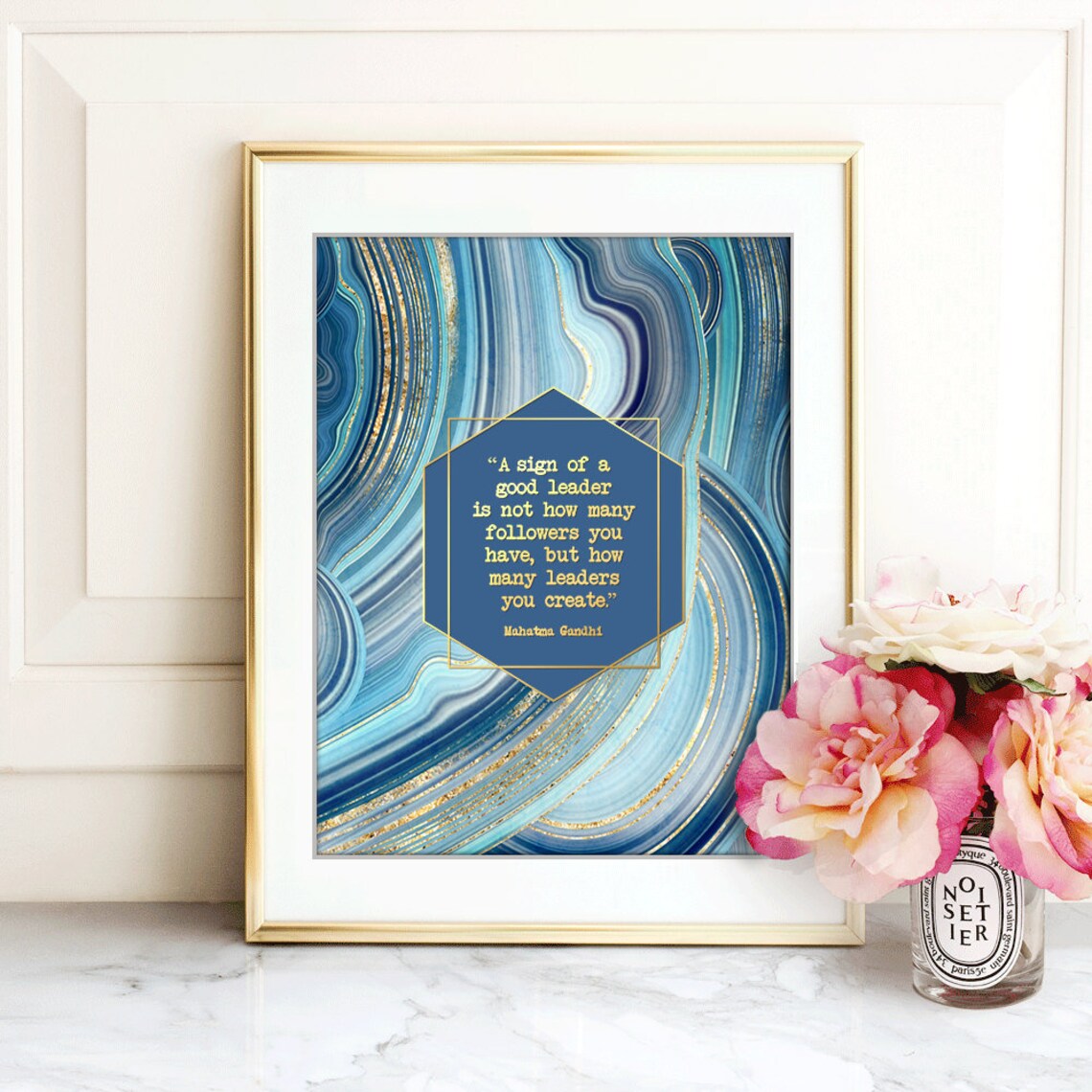 Mahatma Gandhi Quote Art Print, Mentor Appreciation Gift - Image 3