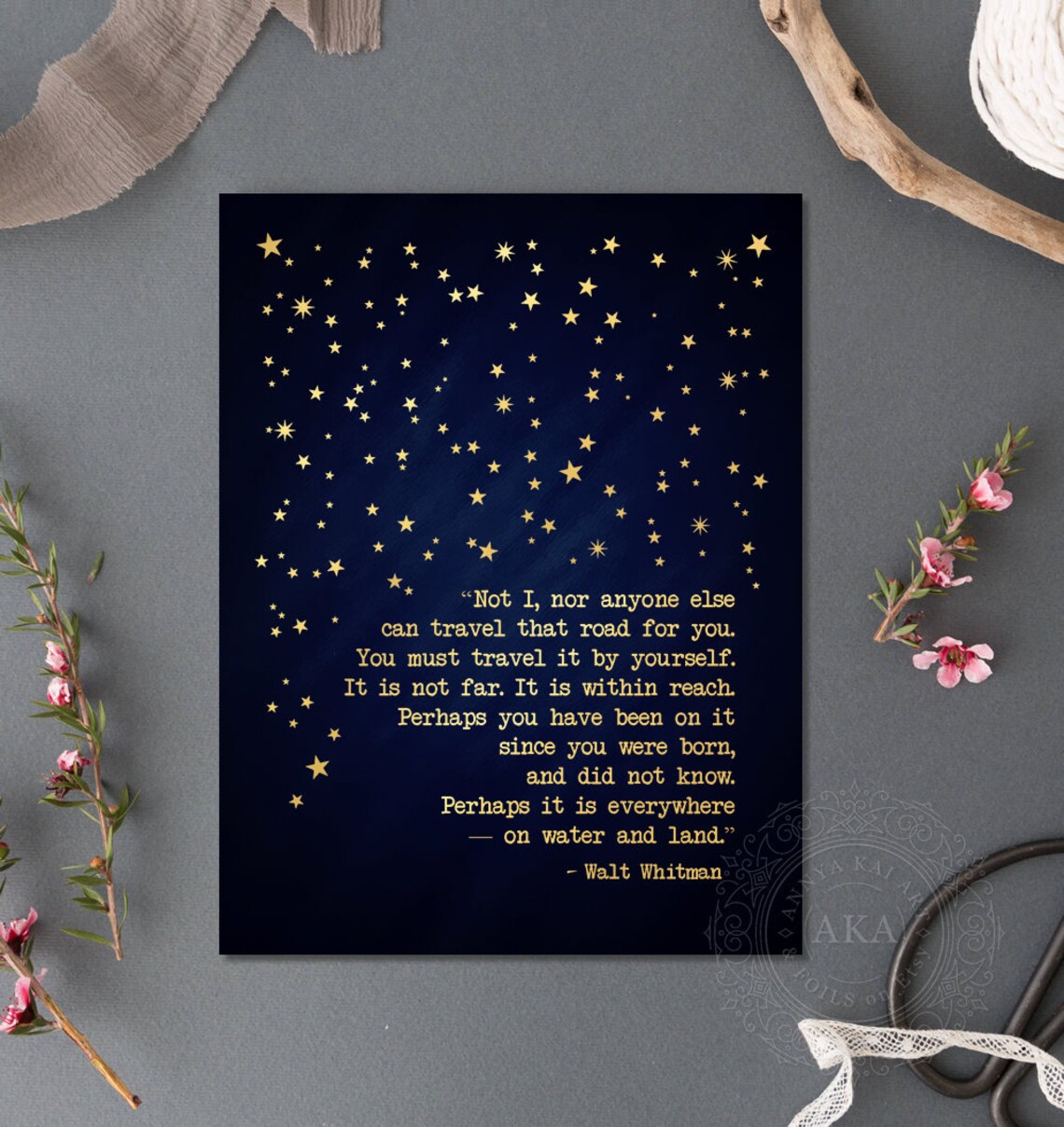 Walt Whitman Leaves Of Grass Inspirational Art Print - Image 3