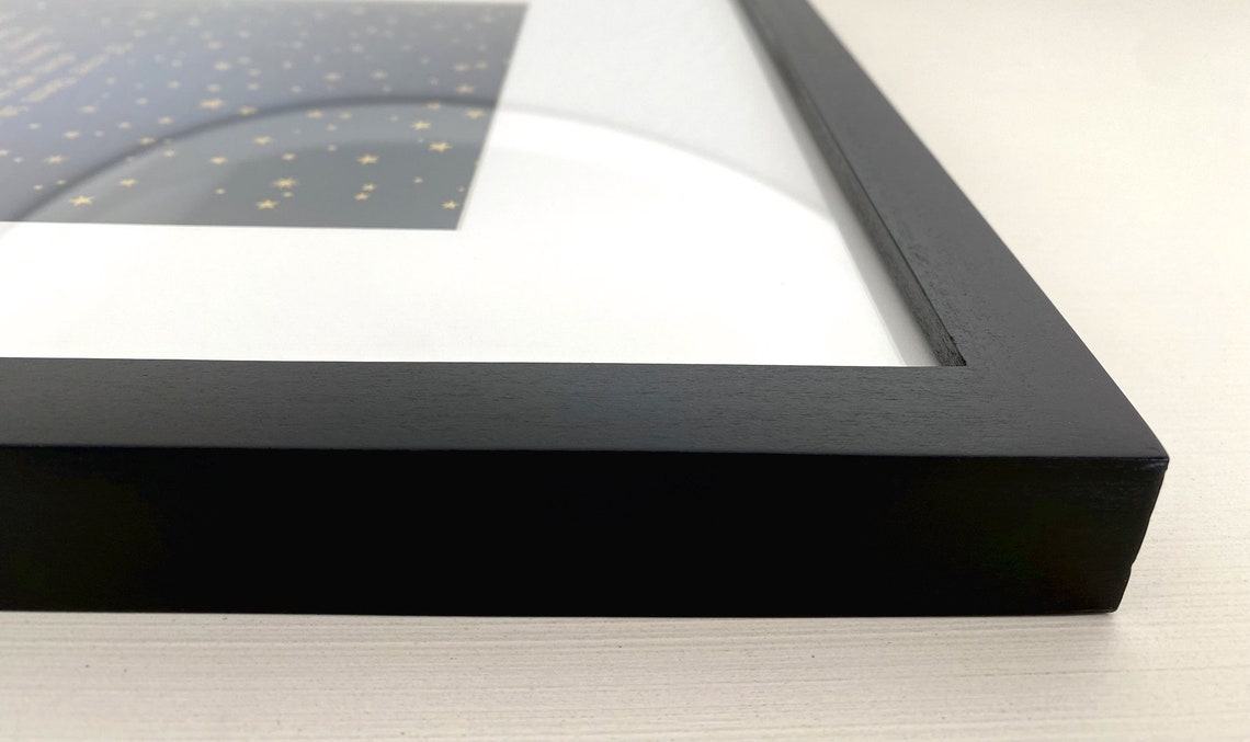 Black Wood Frame Add On Option Custom Print Framing Upgrade Art - Image 2