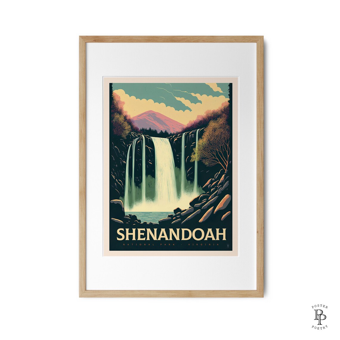 Shenandoah Watercolor National Park Art Print - Image 3
