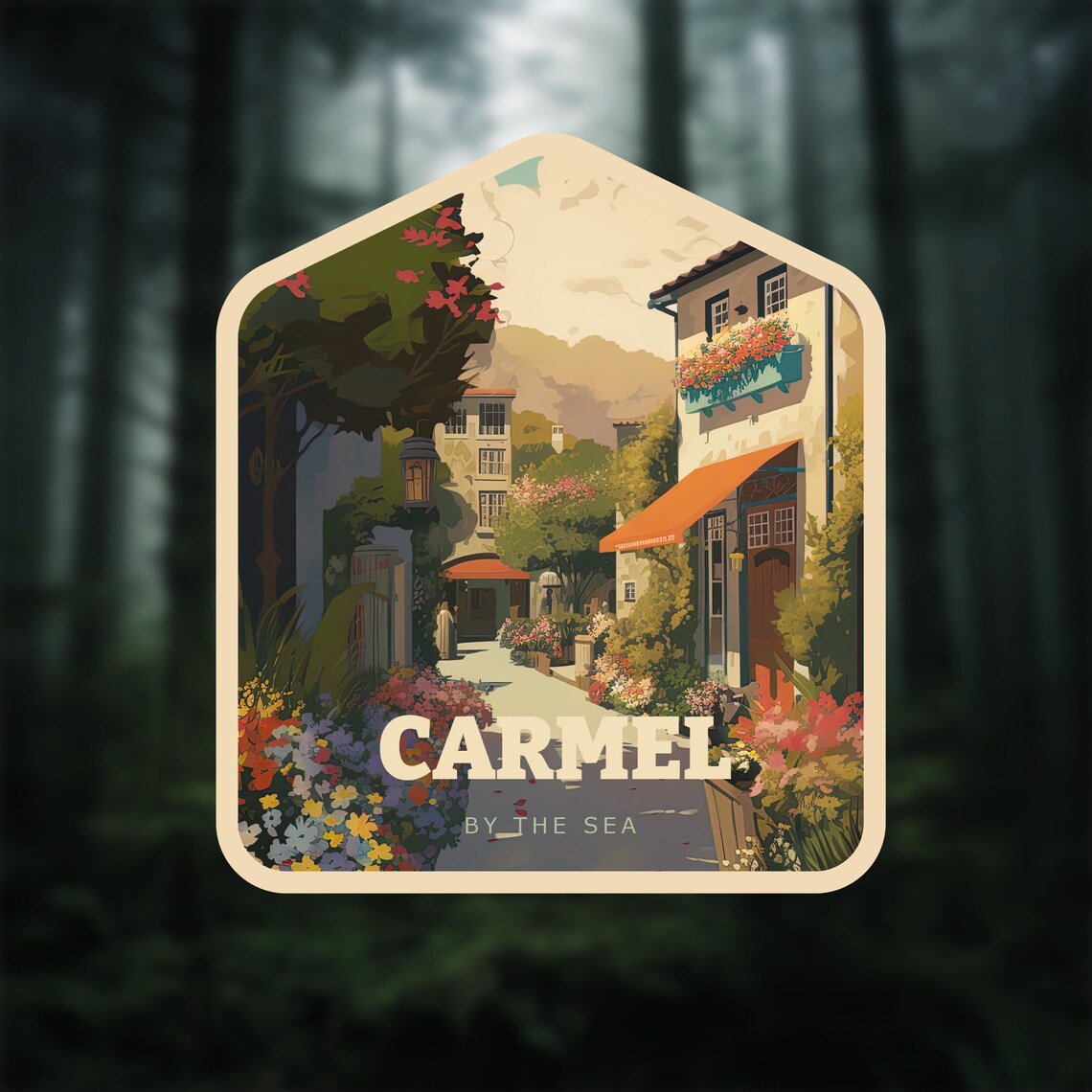 Carmel By The Sea California Surf Travel Sticker