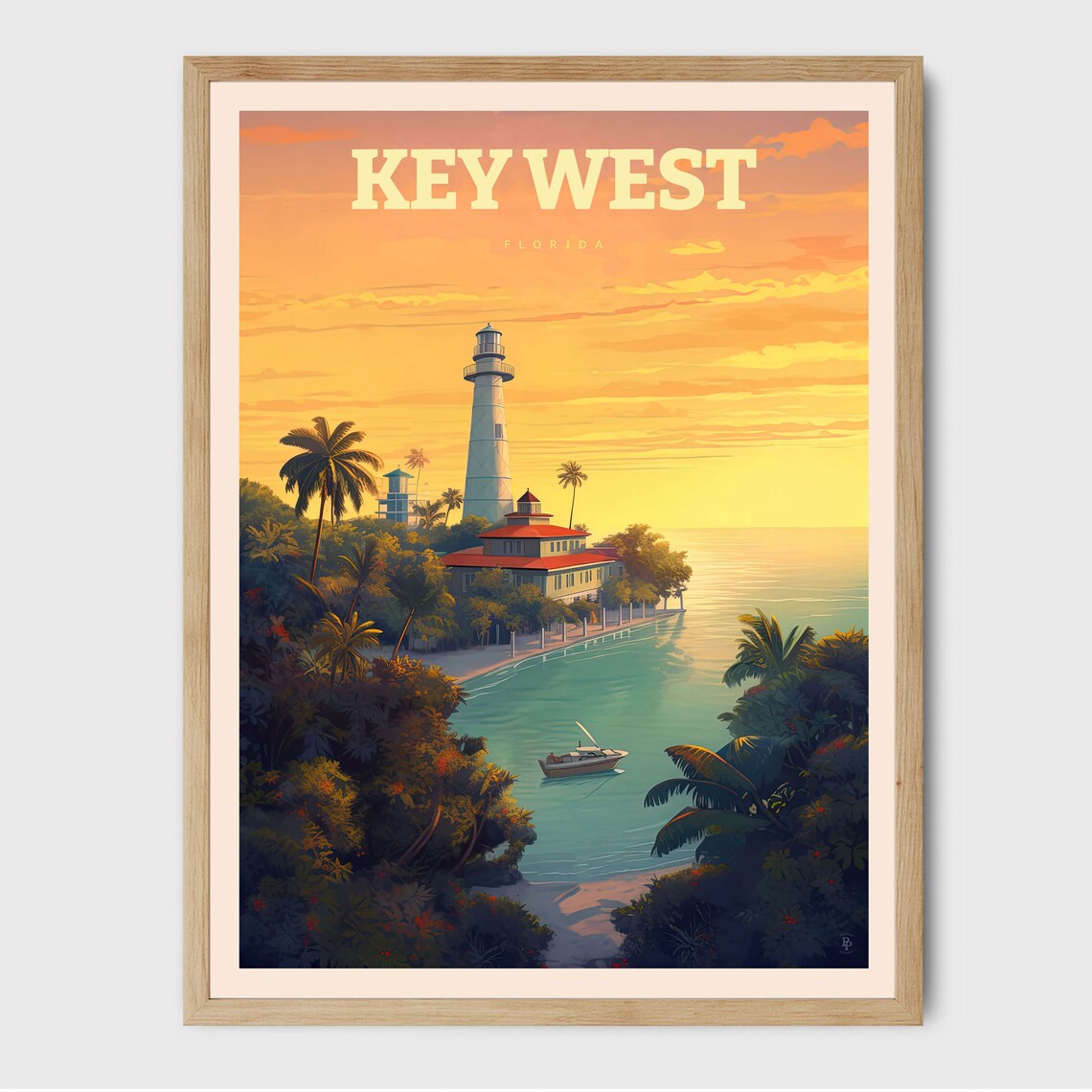 Key West, Florida Coastal Decor Travel Poster