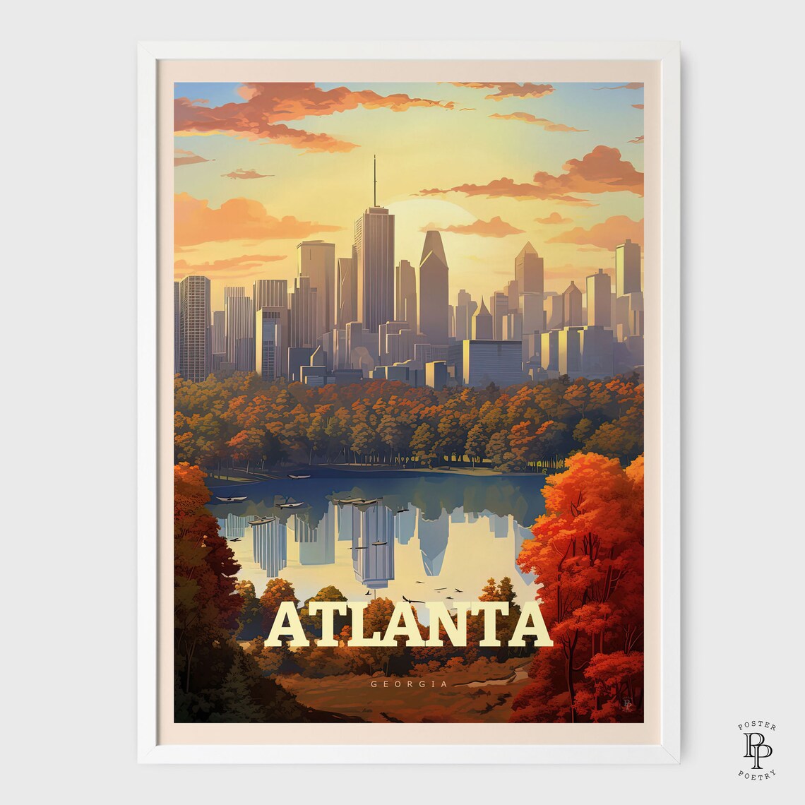 Atlanta Georgia Travel Poster, Trendy Wall Art - Image 2