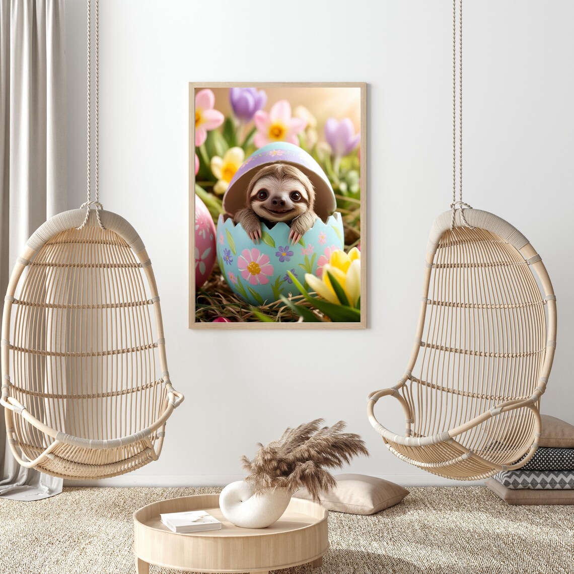 Baby Sloth Easter Decor for Kids Room - Image 3