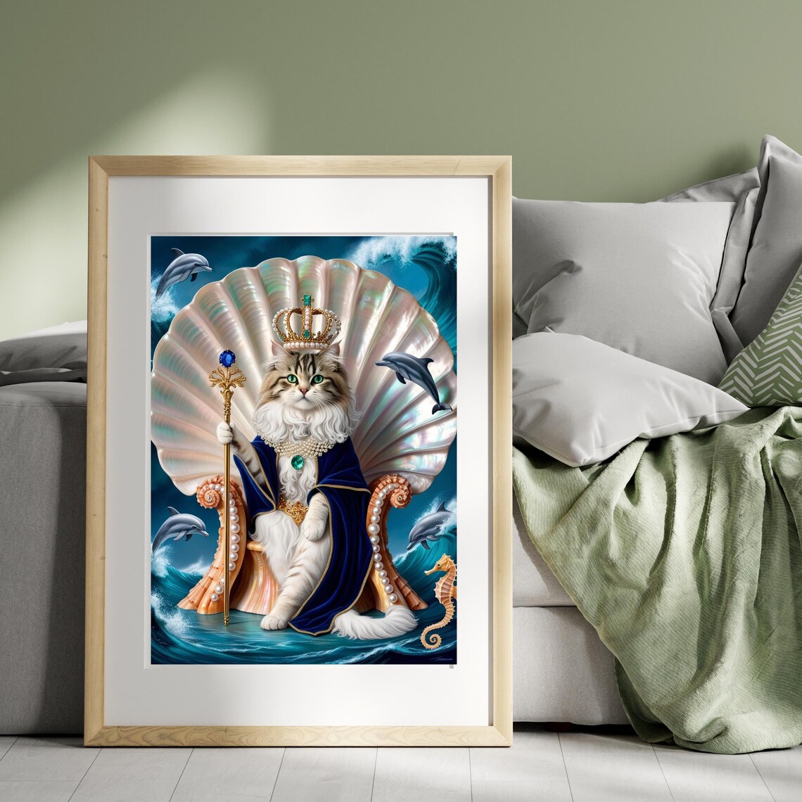 Regal Ocean Cat, King of the Sea Poster - Image 4