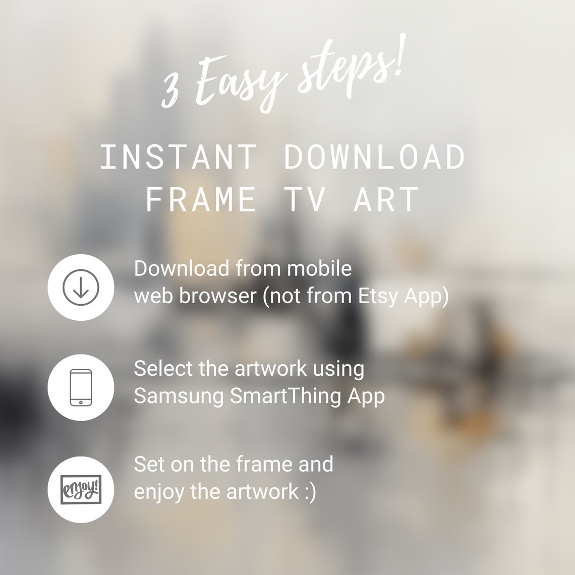 Minimalist White Grey Abstract Haze Skyline Modern Art Poster - Image 2