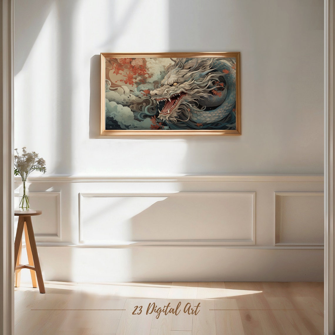 Chinese Dragon Art Bundle 4 Paintings Year of the Dragon Poster - Image 2