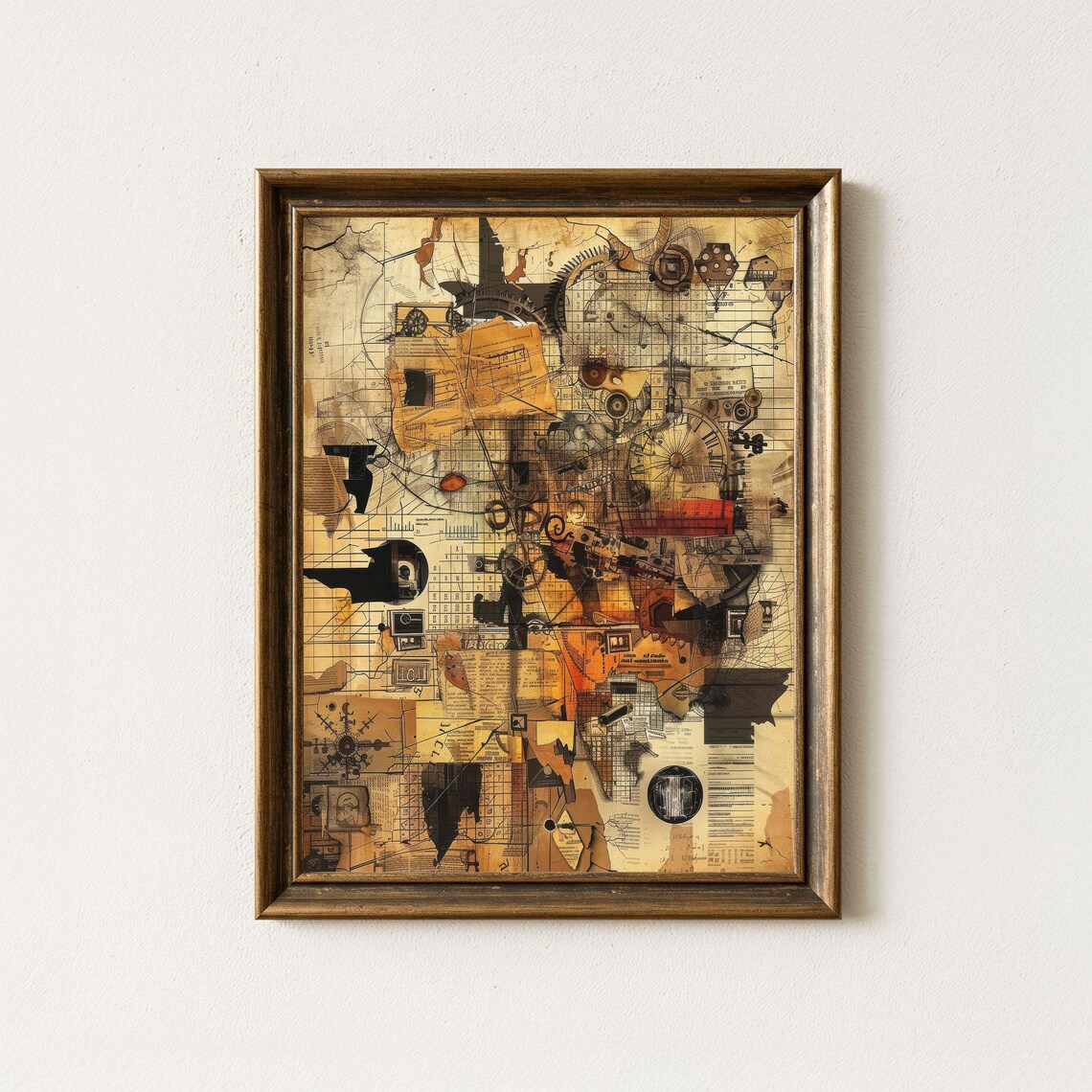 Dadainspired Surreal Art Print Modern Abstract Home Decor