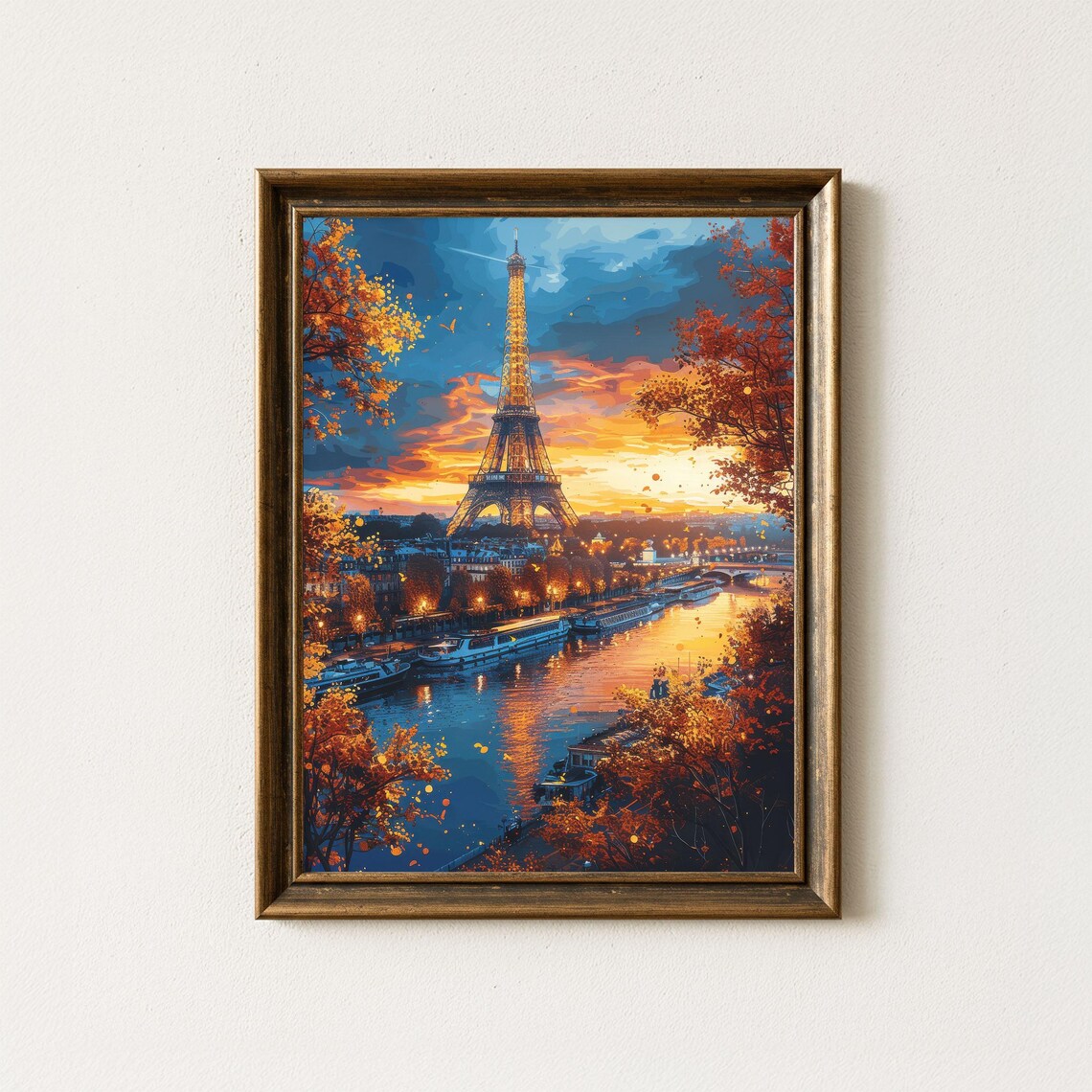 Eiffel Tower Watercolor Paris Cityscape Art Print