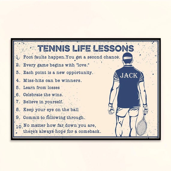 Personalized Tennis Poster, Gift for Tennis Players