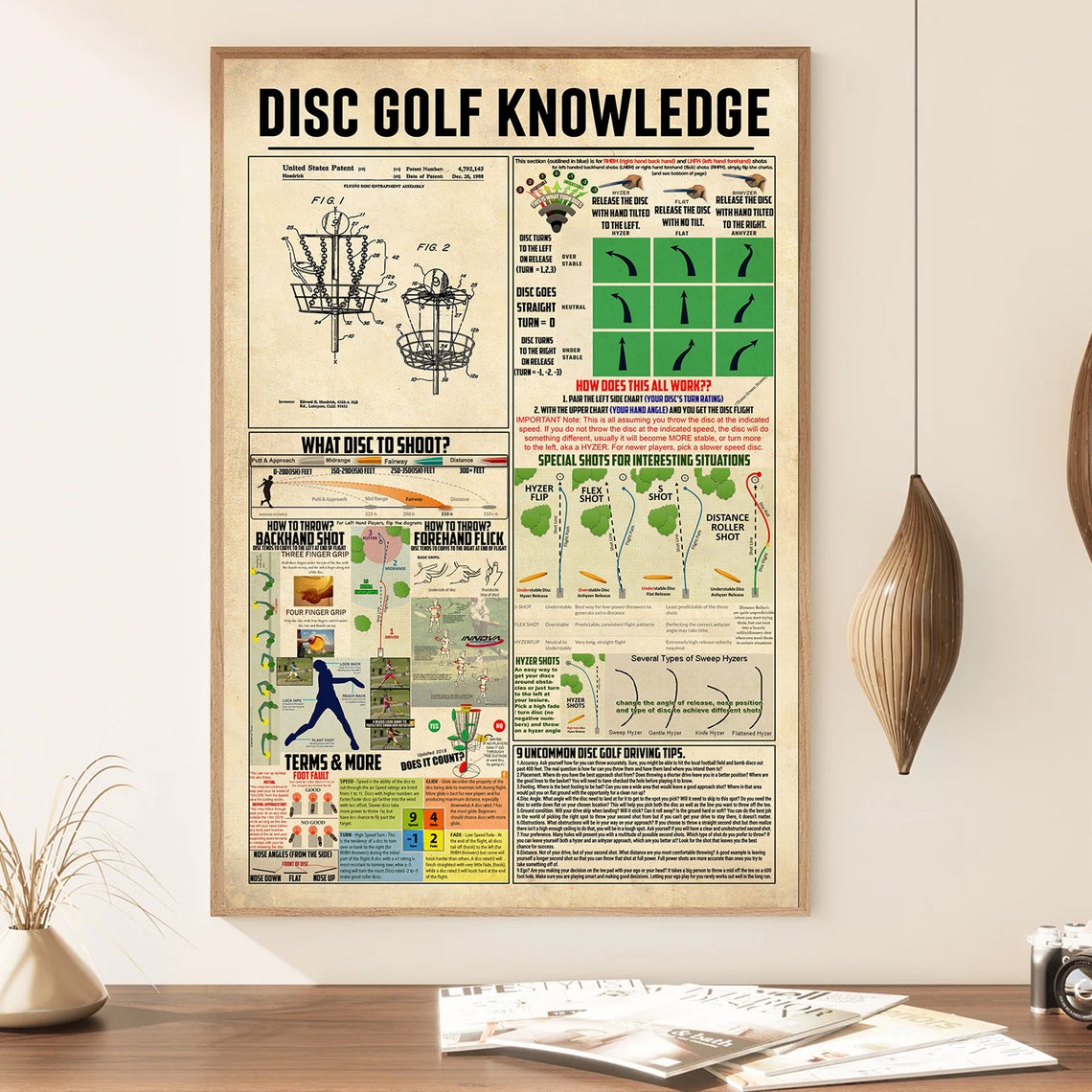 Disc Golf Knowledge Vintage Poster - Image 2