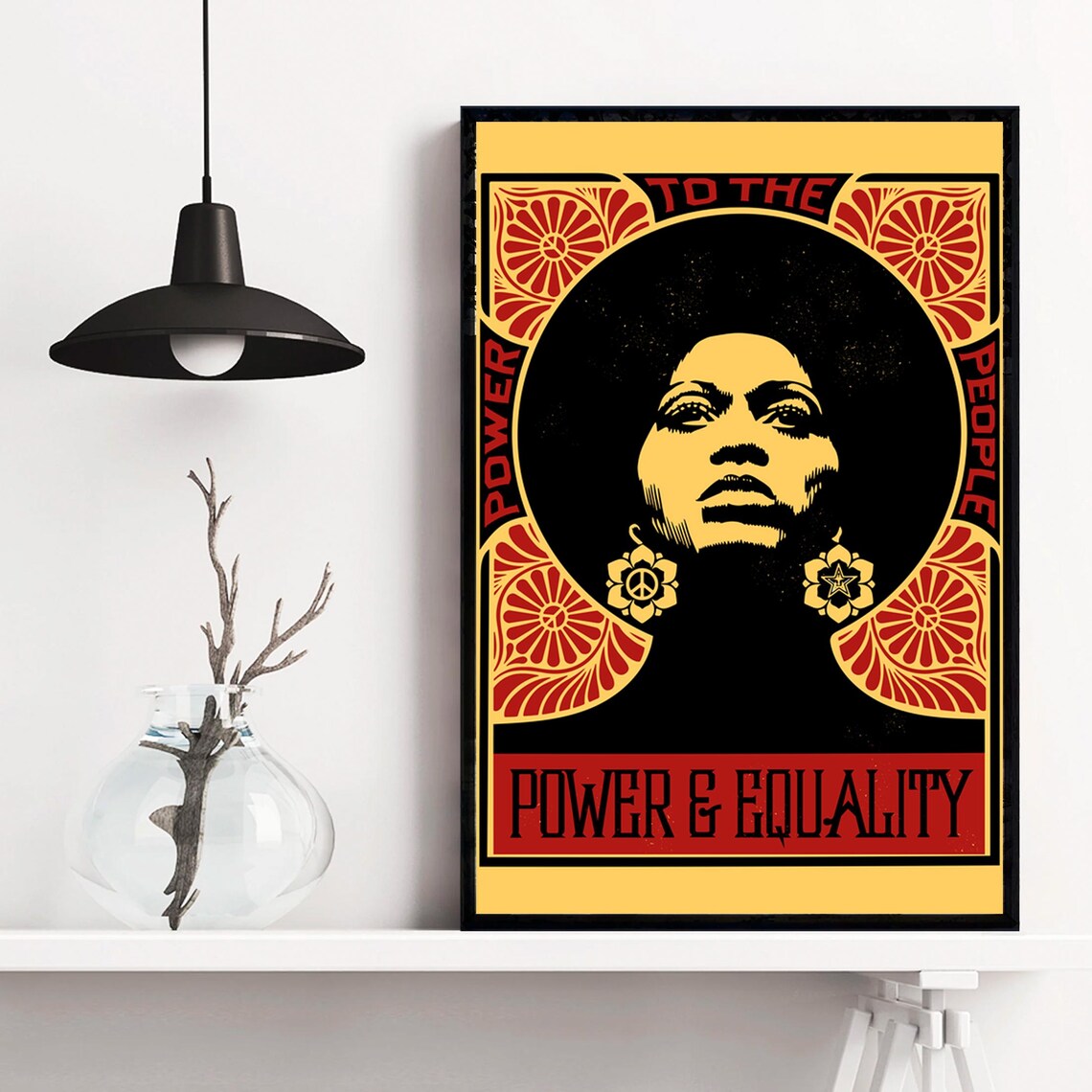 Angela Davis Power to the People Equality Activist Portrait Poster - Image 4
