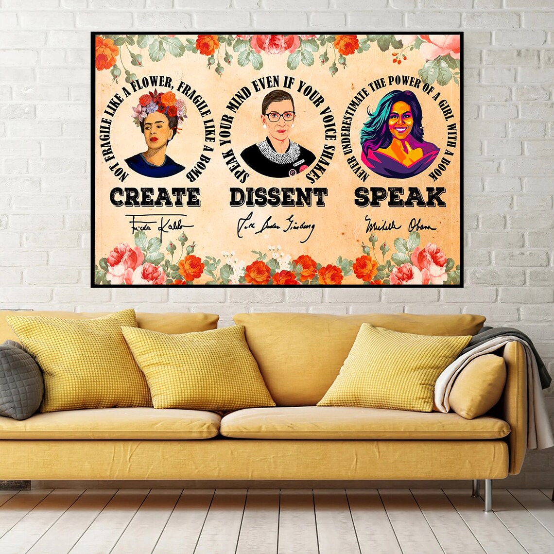 Speak Dissent, Vintage Feminist Poster Print - Image 4