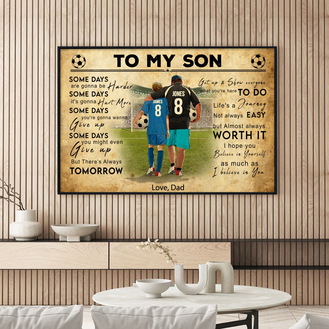 Personalized Soccer Poster Soccer Gift Gifts For Soccer Players Sport Gifts For Son Soccer Lover Gifts - Image 3