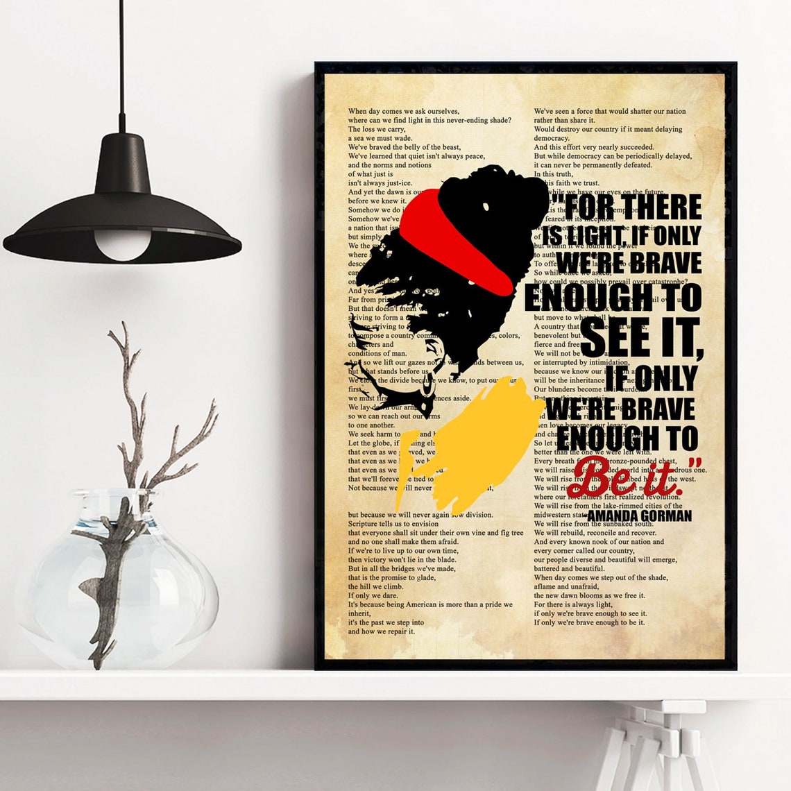 Amanda Gorman For There Is Light Brave Enough to Be It Poster - Image 3