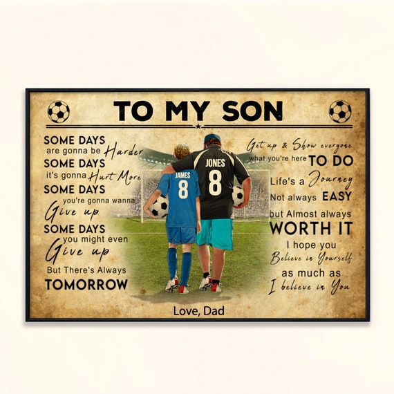 Personalized Soccer Poster Soccer Gift Gifts For Soccer Players Sport Gifts For Son Soccer Lover Gifts