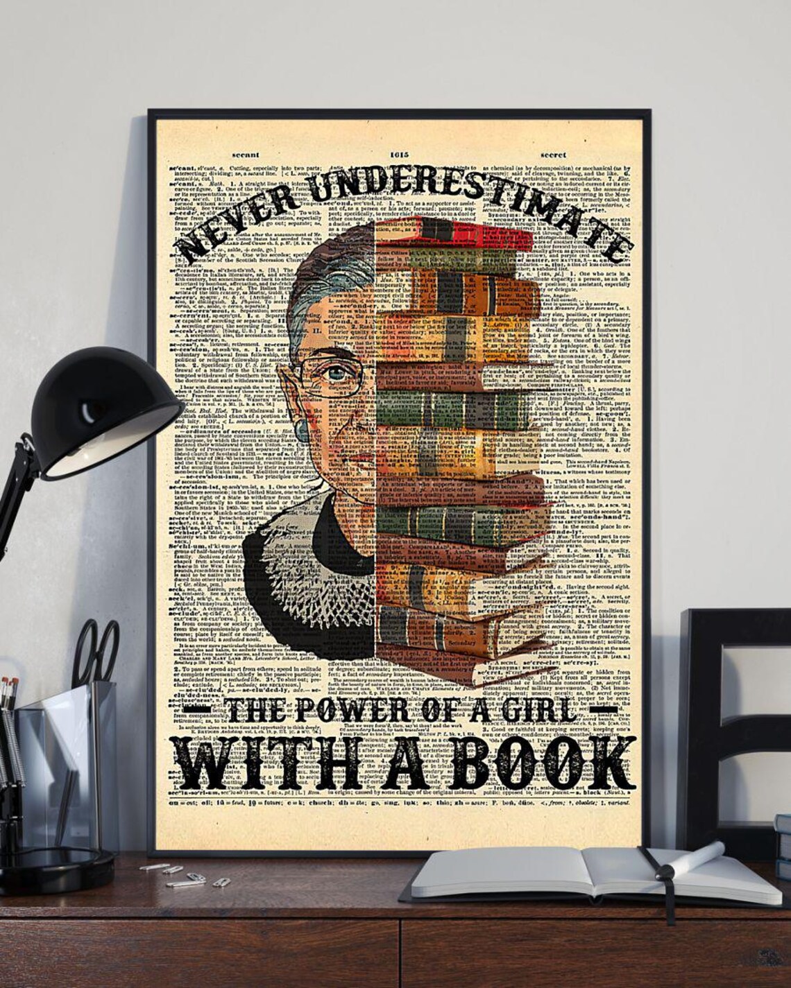 Never Underestimate the Power of a Girl With a Book Art Poster - Image 2