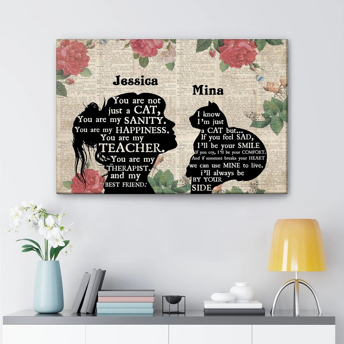 You Are Not Just A Cat Mom and Kitty Tribute Sweet Gift Poster - Image 3