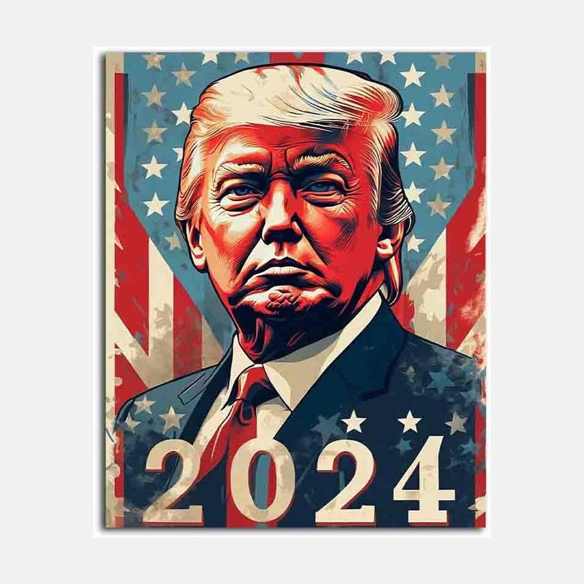 Donald Trump Poster Donald Trump 47th President Of The United States Trump 2024 Poster Print