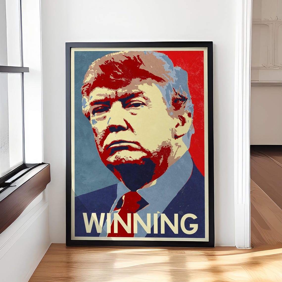 Donald Trump Winning Retro Hope Style Campaign Portrait Art Poster