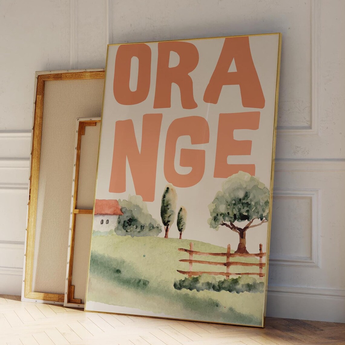 Orange NSW Australian Countryside Watercolor Landscape Poster - Image 2